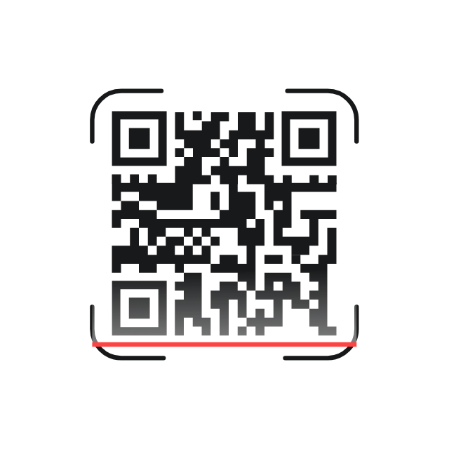 Mock QR code scan animation